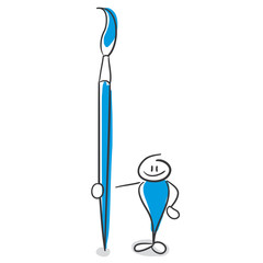 Stick Figure Series Blue
