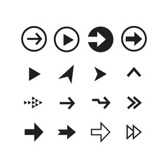 set of arrow vector