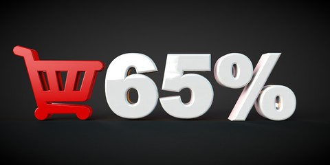 65  percent discount shopping cart Online Store Coupon black