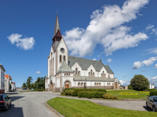 Fototapeta na wymiar St Johannes church was established in 1885 in Stavanger, Norway.