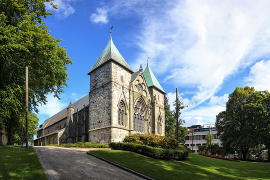 Famous Stavanger Domkirke one of the oldest churches in Norway.