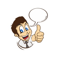cartoon guy thumbs up