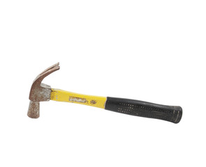 Old Iron hammer isolated on a white background.