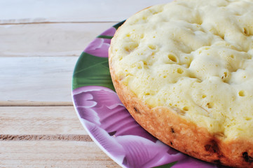 Pie the biscuit prepared houses