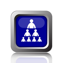 Organizational chart with people icon