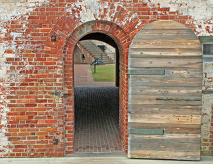 Doorway at Fort Macon, North Carolina
