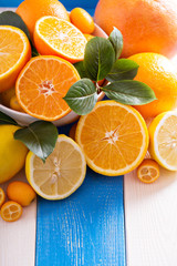 Variety of citrus  fruits 