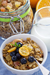 Homemade granola in a bowl