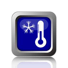 Snowflake with thermometer icon