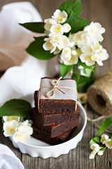 Chocolate mascarpone brownies
