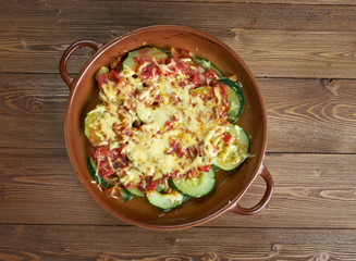 zucchini with cheese and tomatoes