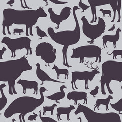Farm Animals Seamless Pattern