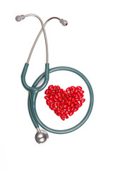 stethoscope in the shape of a heart