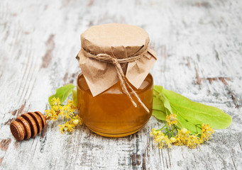 Jar with honey