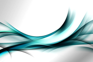 abstract fractal blue wave background