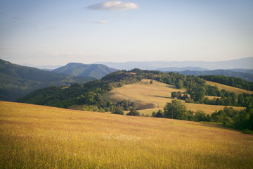 Fototapeta na wymiar Hills in the Carpathian Mountains