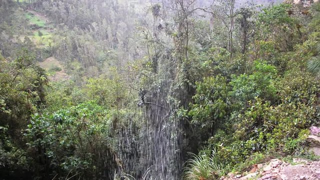 Small waterfall near Karajia in northern Peru
