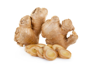 ginger on white background