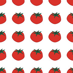 Vector tomato seamless pattern