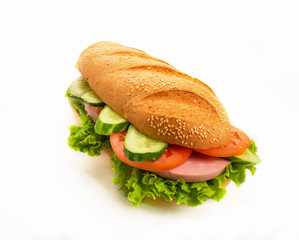 Sandwich on white
