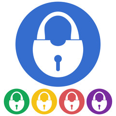 Vector illustration of color security icon. Lock