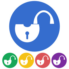 Vector illustration of color security icon. Lock