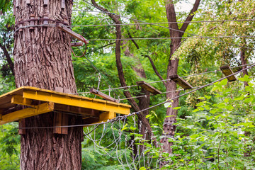 Adventure climbing high wire park