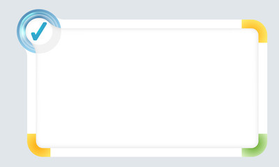 Frame for your text with colored corners and check box