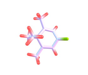 Penguinone molecular structure isolated on white