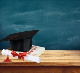 Graduation, Mortar Board, Certificate.