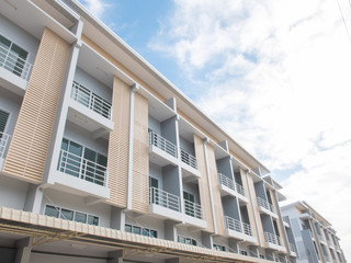 bright building and blue sky cloud