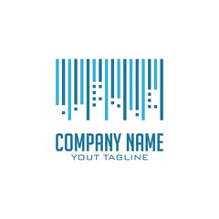 Logo Building.  Building Logo Blue Color . Building or real estate logo template.