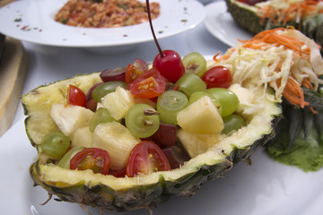 Fruit Salad in Pineapple