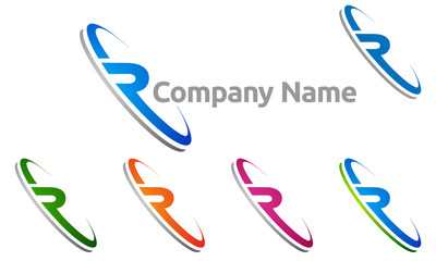 R, r letter, vector, logo, design