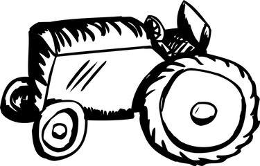 Outlined Tractor Toy