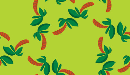 Pattern of Seamless Tropical Palm Trees