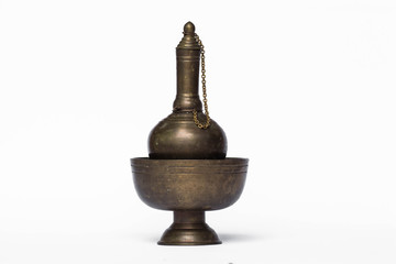 Materials for water is made of brass. For Buddhist Ceremony