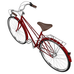 Fototapeta na wymiar Classic bike leather saddle. 3D graphic