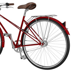 Fototapeta na wymiar Rear-wheel bicycle. 3D graphic