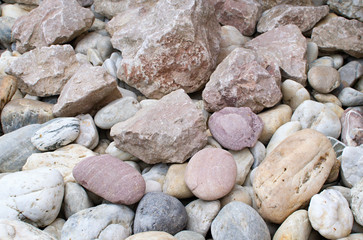 River pebbles and other stones