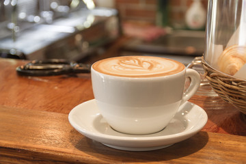 A cup of Hot coffee late