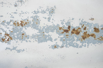 Peeling paint of old car