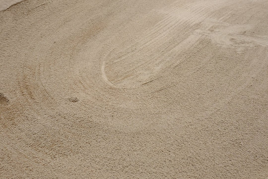 Sand Bunker In Golf Course