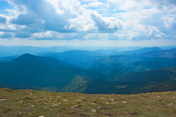 Fototapeta premium View from the top of the mountain.