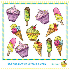 Vector Illustration - Game for Children find picture withuot