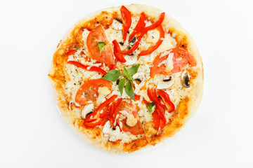 pizza isolated in the white
