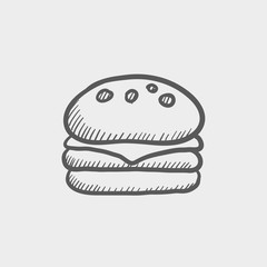 Hamburger sketch icon