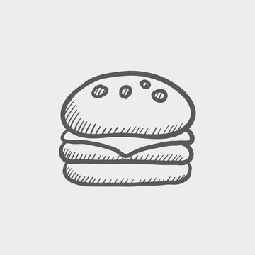 Hamburger sketch icon