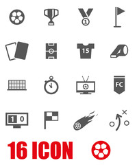 Vector grey soccer icon set