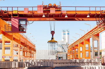 Modern factory formwork construction site